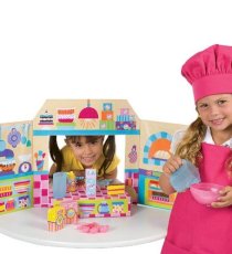 Alex Toys Tasty Treat Shop with Apron, Hat, Utensils and Pretend Food, 34-Piece Set