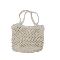 Camden Rose Child's 100% Organic Cotton Crocheted Market Bag, Natural