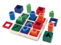 2 Item Bundle: Melissa & Doug 582 Shape Sequence Sorting Set Toy + Free Activity Book