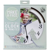 Make A Face 10" Clock Kit-White W/Clear Lense