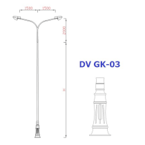 Cột thép trên đế gang Davilighting DV GK-03