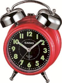  Casio TQ-362-4ADF Analog Clock (Red, Black) 
