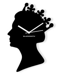 Blacksmith Black Laminated Aluminium Queen Wall Clock