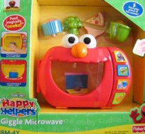 Elmo Happy Helpers Giggle Microwave w 5 Food Pieces & Fun Talking Sounds (2009 Sesame Street)