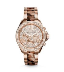 Đồng hồ nữ Michael Kors Wren Rose Gold-Tone Acetate Watch MK6159