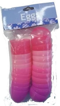 12 Plastic Eggs (4 shades of Pink) 31/ 1272