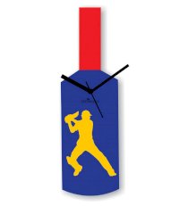 Cricket Master Blaster Style Wall Clock Blue and Red