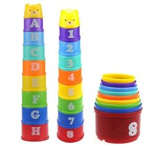 Funny Creative Figures Letters Folding Cup Pagoda Baby Children Educational Toy