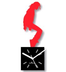 Zeeshaan MJ Moves Red and Black Wall Clock