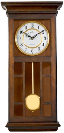 Bulova Mayfair 24" High Rectangular Wooden Wall Clock
