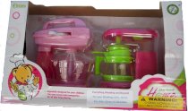 Pretend Make Coffee and Cookies Play Set Includes a 4 X 4 X 2 Inches Coffee Maker and a 4 X 4 X 2 Inches Mixer in a See Through Window Gift Box