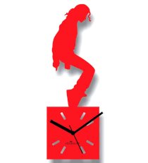 Zeeshaan MJ Moves Red Wall Clock