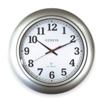 Quartz Clock, RC, Round, Silver