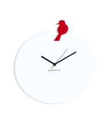 Blacksmith Red & White Laminated Aluminium Cute Bird Wall Clock