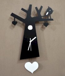 Blacksmith Love Bird on a Tree Pendulum Wall Clock