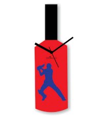Cricket Master Blaster Style Wall Clock Red and Blue