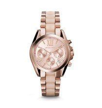 Đồng hồ nữ Michael Kors Mini Bradshaw Acetate and Rose Gold-Tone Watch MK6066