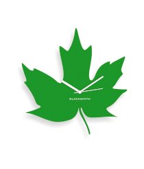 Blacksmith Green Laminated Aluminium Maple Leaf Wall Clock