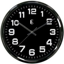  Geneva Clock Gunmetal Wall Clock, 12-Inch