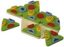 PlanToys Plan Preschool Trimino Bugs Game and Puzzle