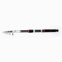 Black Red 3 Meter 7 Section Foam Coated Handle Telescopic Fishing Rod Pole