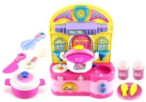 Happy Kitchen Mini Children's Kid's Toy Kitchen Playset w/ Accessories