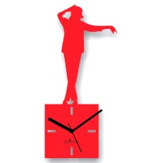 Zeeshaan Dancing MJ Red Wall Clock
