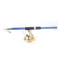 3.6M Long 7 Sections Fish Rod Blue Black w Fishing Spinning Reel