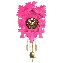 Kuckulino Black Forest Clock with cuckoo sound, pink