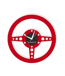 Blacksmith Red Laminated Aluminium Steering Wheel Wall Clock