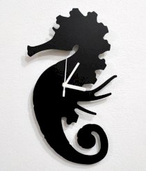 Blacksmith Seahorse Silhouette Wall Clock