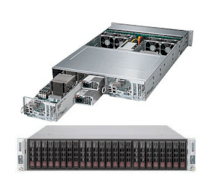 Server Supermicro SuperServer 2028TP-DC1R (Black) (SYS-2028TP-DC1R) E5-2609 v3 (Intel Xeon E5-2609 v3 1.90GHz, RAM 8GB, 1280W, Không kèm ổ cứng)