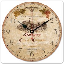  iCasso 12" Vintage 1921 Memorial Castle Domaine French Provincial Mediterranean Country House Woode Wall Clock