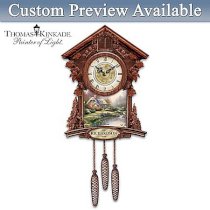 Thomas Kinkade Personalized Cuckoo Clock with Interchangeable Art Plaques