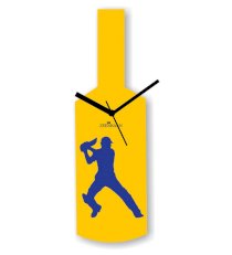 Cricket Master Blaster Style Wall Clock Yellow and Blue
