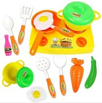 13pcs/set Children Kitchenware Play Toy Cooking Set Learning Educational Tools