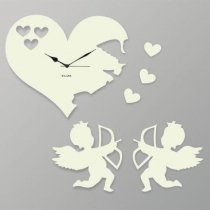 Klok Cupid Wall Clock Off White KL593DE60ADBINDFUR