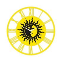 Klok Sun Wall Clock Yellow And Black KL593DE92ARFINDFUR