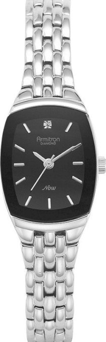 Armitron Women's Diamond Black-Silver Watch ,21mm 61540