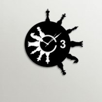 Timezone Chess Wall Clock Black And White TI430DE60YVJINDFUR