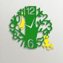 Timezone Monkey Hanging On A Tree Wall Clock Green And Yellow TI430DE03YAMINDFUR