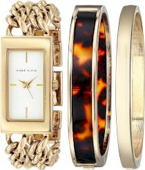 Anne Klein Women's Gold-Tone Watch and Bracelet Set 19.5mm 64173