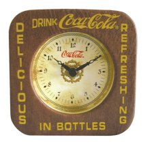 Coca Cola Coke Leather Desk Clock