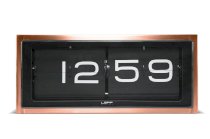 Wall/Desk Clock Brick Copper 24h Black