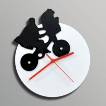 Silhouette Et Phone Home Black And White Wall Clock SI871DE88BSHINDFUR