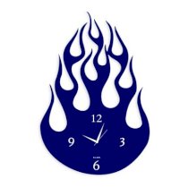 Klok Flames Wall Clock Blue KL593DE75AKEINDFUR