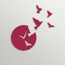  Timezone Flying Birds Wall Clock Maroon TI430DE81YFEINDFUR