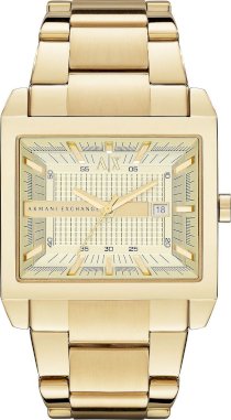     A|X Armani Exchange Men's Gold Stainless 36x43mm - 62119