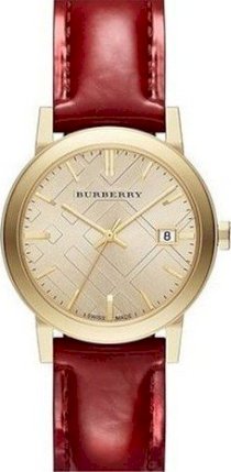     Burberry the City Gold Plated Red Patent Women Watch 33mm 64843