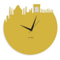 Klok India Skyline Wall Clock Golden KL593DE64AKPINDFUR